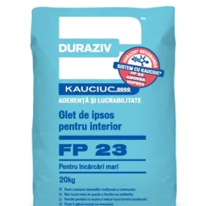 DURAZIV FP 23 - Glet de ipsos pentru interior, aditivat cu Kauciuc® 20KG