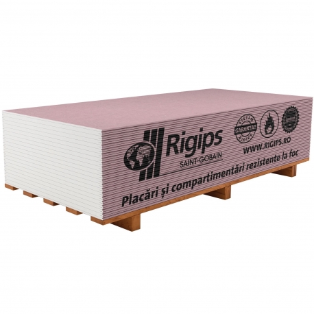 Placa Gipscarton Ignifug Rigips Protectie Foc 12.5mm RF 1200x2600